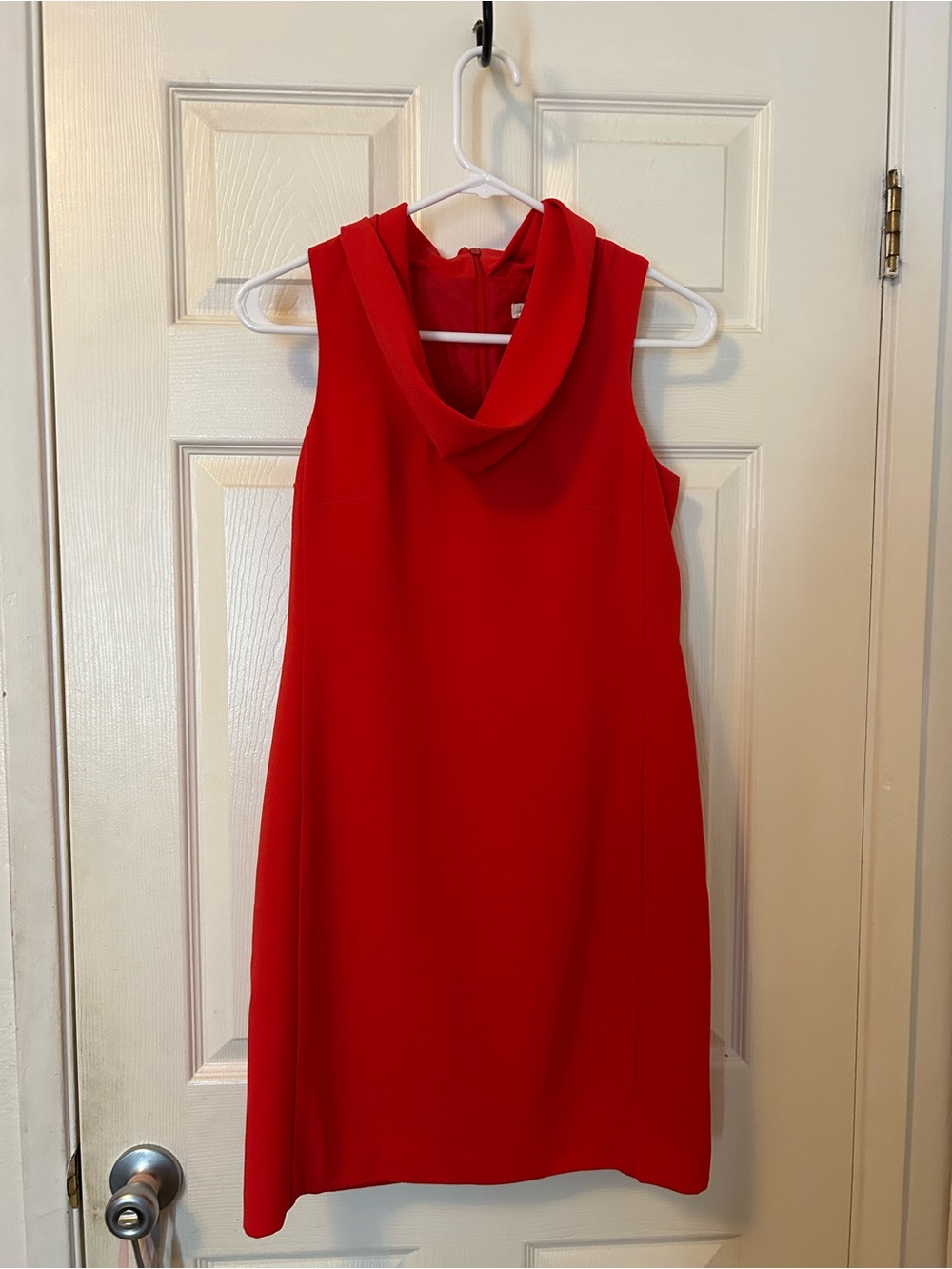 J. Crew Red Sleeveless Cowl Neck Mini Bodycon Dress Vintage Sz XXS